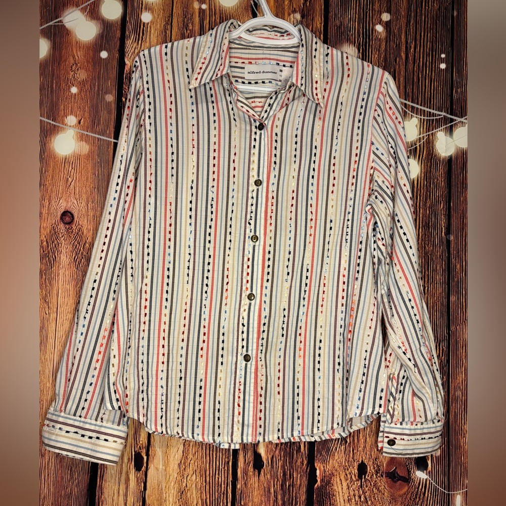 Alfred Dunner Multicolor Striped Blouse